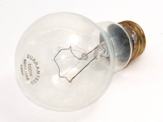 Advanced Lamp Coatings 100A19/CL (Safety) 100 Watt, 130 Volt A19 Clear Safety Coated Bulb