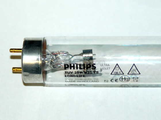Seizoen strand recept Philips 25W 18" TUV T8 Germicidal Fluorescent Tube | TUV25T8 (G25T8) |  Bulbs.com