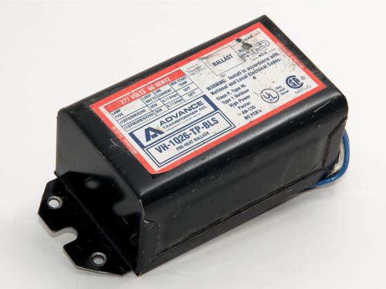 Advance Transformer VH1Q26TPBLSM VH1Q26TPBLSM (DISCONTINUED) Philips Advance 26 Watt, 277 Volt One Lamp Plug-in CFL Magnetic Ballast