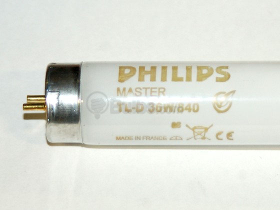 Philips Lighting 632012 40 TLD36W/840 Philips 36 Watt, 48 Inch T8 Cool White EUROPEAN Fluorescent Bulb