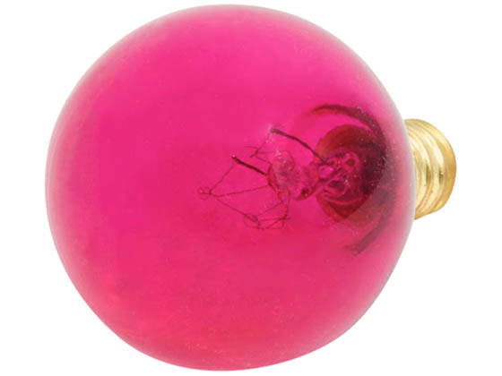 Bulbrite B305010 10G12P (130V, Pink) 10W 130V G12 Pink Globe Bulb, E12 Base