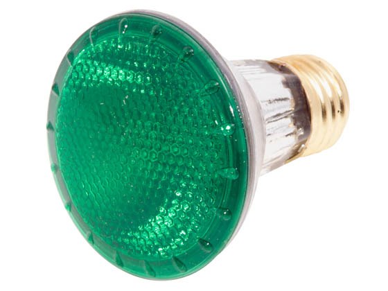 Bulbrite B683504 H50PAR20G (Green) 50W 120V PAR20 Halogen Green Bulb