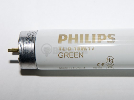 18W 24in T8 Green Fluorescent Tube | TLD18W/17 | Bulbs.com
