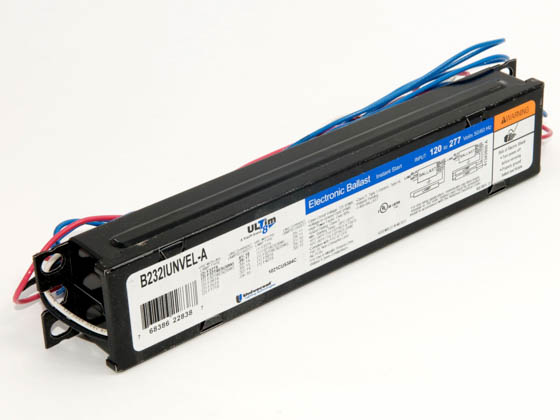Universal Douglas B232IUNVEL-A010C Universal 120-277 Volt Two Lamp High Efficiency F32T8 Electronic IS Ballast, Low Ballast Factor Model