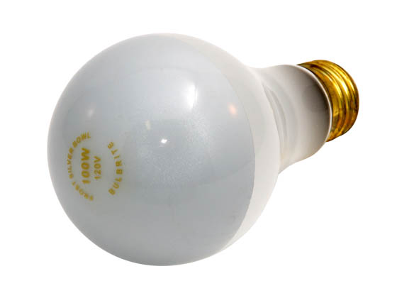 Bulbrite B717100 100A21F/SB (120V) 100W 120V A21 Half Silver Bulb, Bulb, E26 Base