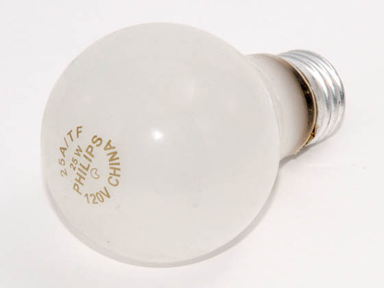 Philips Lighting 149732 25A/TF  (120V) Philips 25 Watt, 120 Volt A-Type Frosted Safety Coated Lamp