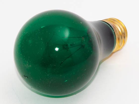 Glass Surface Systems 25A19/Green (Safety) 25 Watt, 120 Volt A19 Green Safety Coated Bulb