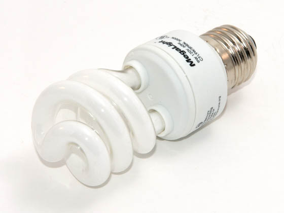 Megalight, Inc. S28009-5000 9W/5000K Spiral 40 Watt Incandescent Equivalent, 9 Watt, 120 Volt Bright White Spiral CFL Bulb