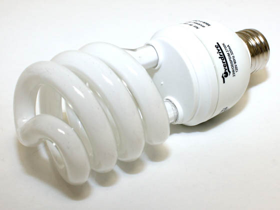 Overdrive 23W/ODSPDIM 100W Equivalent, 23 Watt, 120 Volt Dimmable Warm White Spiral CFL Bulb.