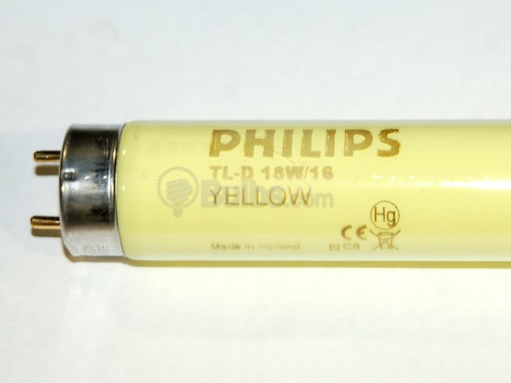 Philips Lighting TLD18W/16 TLD18W/16 (Yellow) Philips 18 Watt, 24 Inch T8 Yellow Fluorescent Bulb