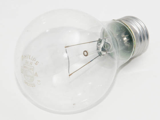 Philips Lighting 214445 38A/CL  (130V) Philips California Approved 38 Watt, 130 Volt A19 Clear Bulb