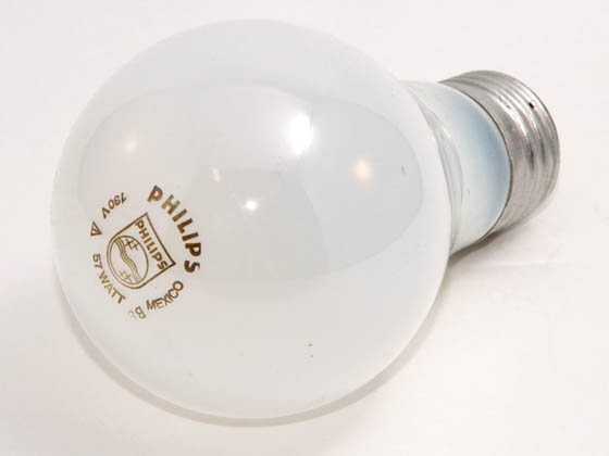 Philips Lighting 214668 57A (130V) Philips California Approved 57 Watt, 130 Volt A19 Frosted Bulb