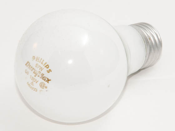 Philips Lighting 214999 57A/WL  (120V) Philips California Approved 57 Watt, 120 Volt A19 Soft White Long Life Bulb