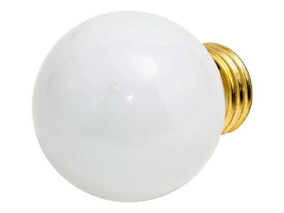 Bulbrite B310240 40G16EWH (125V) 40W 125V G16 White Globe Bulb, E26 Base