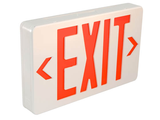 TCP TEC22743 TCP 22743 Exit Plastic 120 or 277V Single or Double Sided LED Exit Sign, Battery Backup