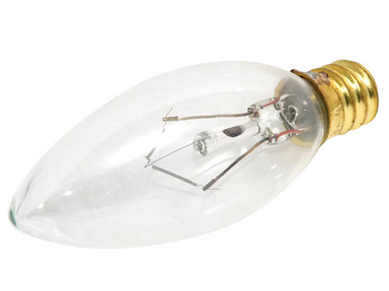 Bulbrite B490140 40CTC/25/2 40W 120V SHORT Clear Blunt Tip Decorative Bulb, E12 Base
