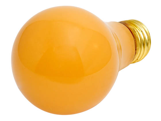 Bulbrite B103100 100A/YB 100W 130V A19 Yellow Bug Bulb, E26 Base