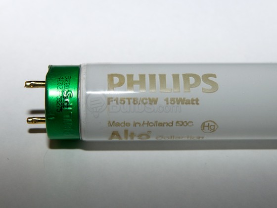 2x Philips F15T8/CW/ALTO 15W T8 4100K Fluorescent Tube Light Bulb 367201 