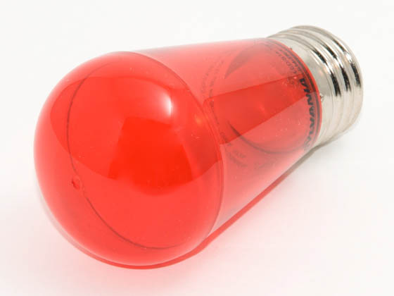 Bulbrite B800061 LEDS14/TR (Trans. Red) 11 Watt Replacement! 1 Watt, LED S14 Transparent Red Sign/Indicator Bulb