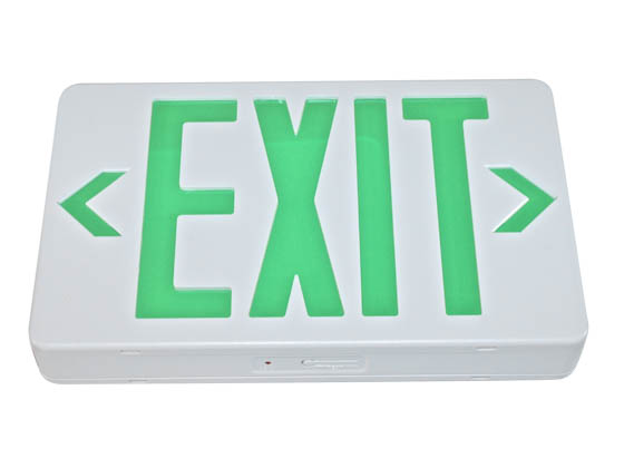 TCP TEC22745 TCP 22745 Exit Plastic 120 or 277V Single or Double Sided LED Exit Sign, Battery Backup