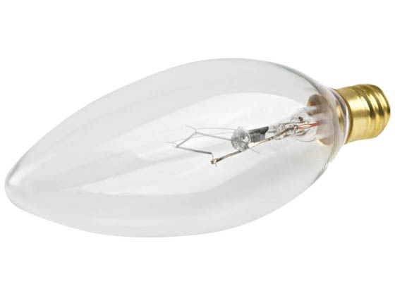 Bulbrite 400540 40CTC/HV (220V) 40W 220V Clear Blunt Tip Decorative Bulb, E12 Base
