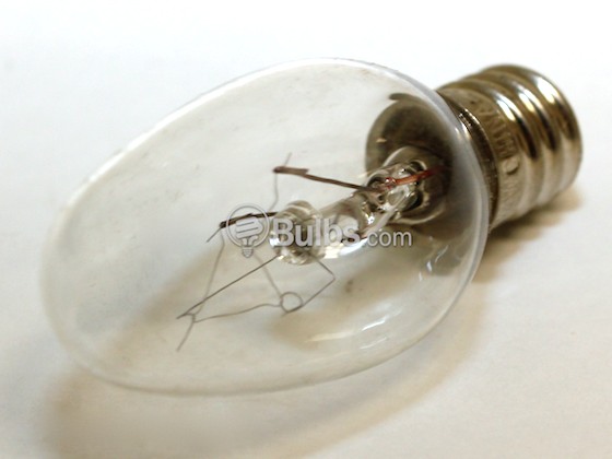 Bulbrite 709104-Nickel 4C7C-NI 4 Watt, 120 Volt C7 Clear Night/Holiday Light Bulb