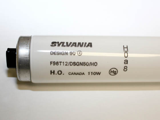 Sylvania SYL25164 F96T12/DSGN50/HO 110 Watt, 96 Inch T12 Bright White High Output Fluorescent Bulb