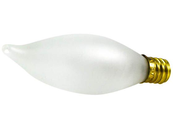 Bulbrite 494140 40CFF/25/2 (120V) 40W 120V Frosted Bent Tip Decorative Bulb, E12 Base