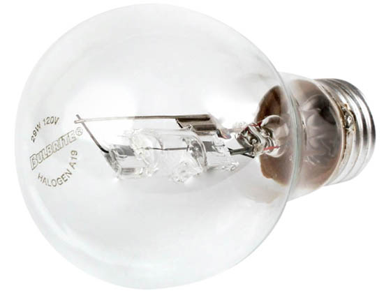 Bulbrite 115028 29A19/CL/ECO 29W 120V A19 Halogen Clear Bulb