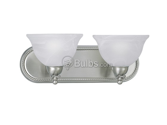 Progress Lighting P3154-09EBWB Two-Light Avalon Collection Bath & Vanity Light Fixture, Brushed Nickel Finish