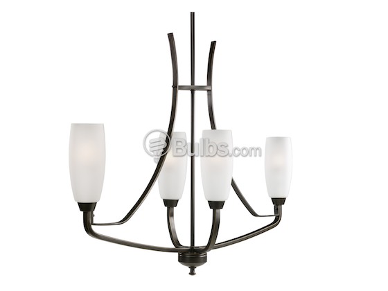 Progress Lighting P4435-20 Four-Light Linear Chandelier Fixture, Westin Collection, Antique Bronze