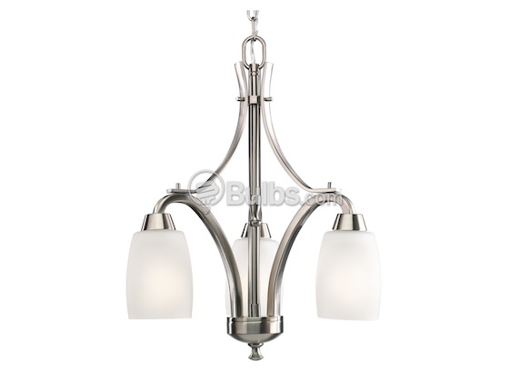 Progress Lighting P4434-09 Three-Light Chandelier Fixture, Westin Collection, Brushed Nickel