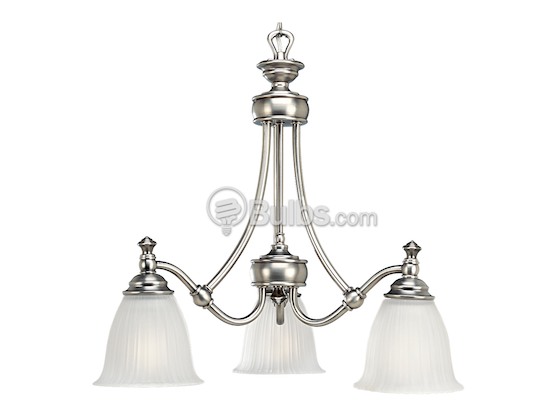 Progress Lighting P4114-81 Three-Light Chandelier Fixture, Renovations Collection, Antique Nickel