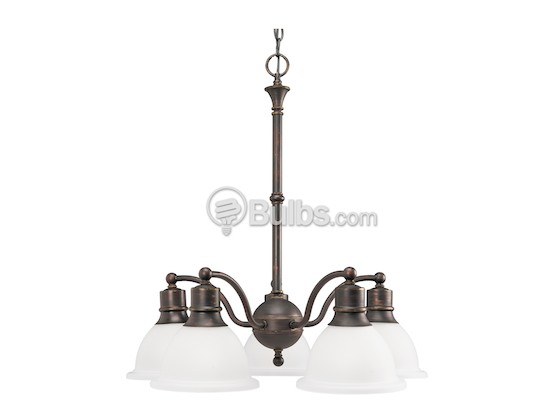 Progress Lighting P4281-20 Five-Light Reversible Chandelier Fixture, Madison Collection, Antique Bronze