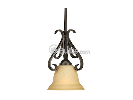 Progress Lighting P5153-77 Mini-Pendant Fixture, Torino Collection, Forged Bronze