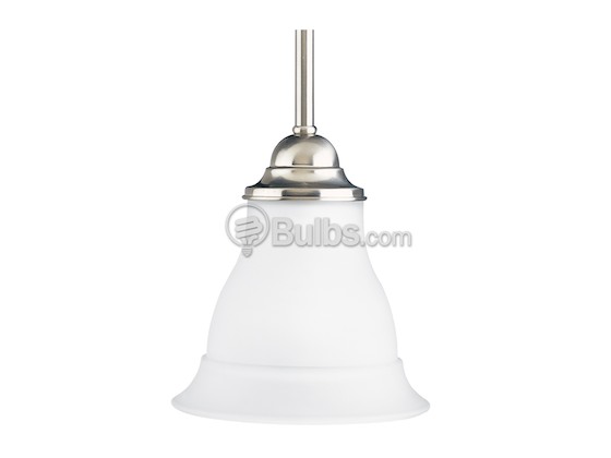 Progress Lighting P5096-09EBWB 13 Watt CFL Mini-Pendant Fixture, Trinity Collection, Brushed Nickel