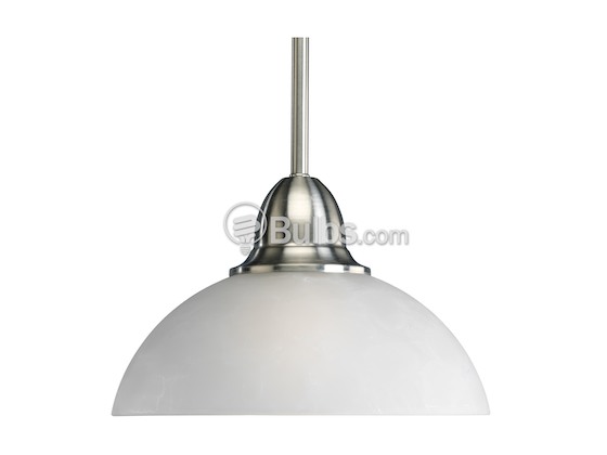 Progress Lighting P5125-09 Mini-Pendant Fixture, Pavilion Collection, Brushed Nickel