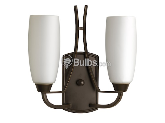 Progress Lighting P7127-20 Two-Light Wall Sconce Light Fixture, Westin Collection, Antique Bronze