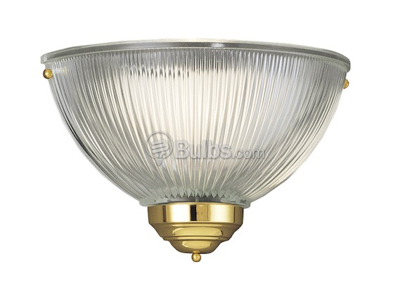 Progress Lighting P7126-10 Glass Wall Sconce Light Fixture, Polished Brass