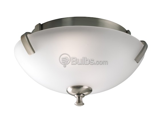 Progress Lighting P3290-09 Close-to-Ceiling, Triple Opal Glass, Two-Light Fixture, Westin Collection, Brushed Nickel