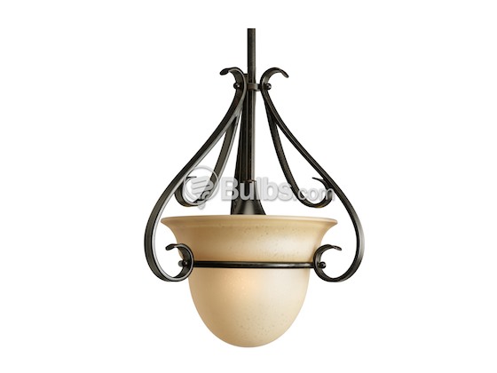 Progress Lighting P5144-77 Close-to-Ceiling, One-Light Semi-Flush Fixture, Torino Collection, Forged Bronze
