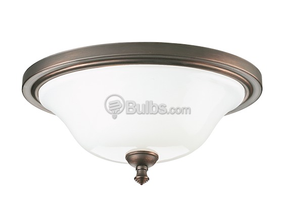 Progress Lighting P3326-74 Close-to-Ceiling, Two-Light Oval Fixture, Victorian Collection, Venetian Bronze