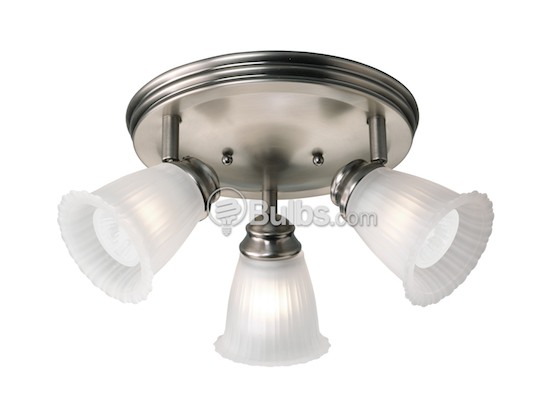Progress Lighting P3848-81WB Close-to-Ceiling, Three-Light Directional Fixture, Renovations Collection, Antique Nickel
