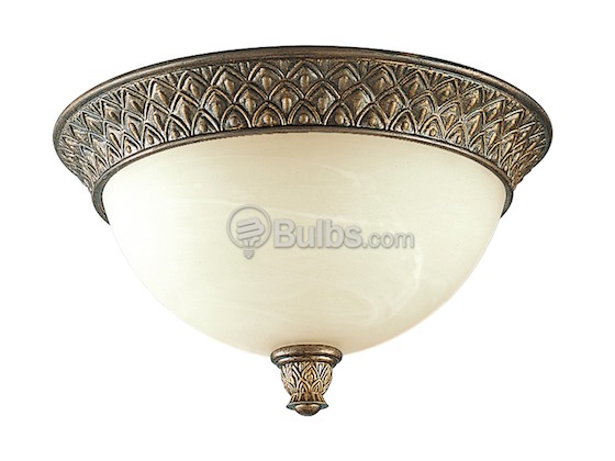 Progress Lighting P3539-86 Close-to-Ceiling, Two-Light Fixture, Savannah Collection, Burnished Chestnut Finish