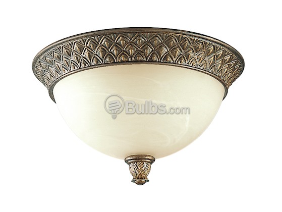 Progress Lighting P3497-86STRWB Close-to-Ceiling, 13 Watt Two-Light CFL Fixture, Savannah Collection, Burnished Chestnut Finish