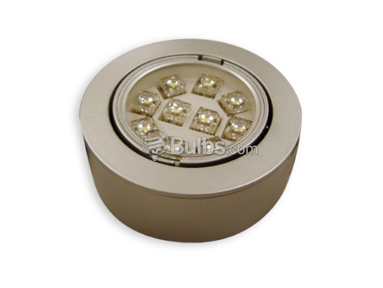 Simkar LEDP1SN120V LED Puck Light Fixture, NON-DIMMABLE, 1 Pack, Nickel