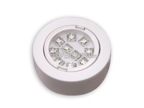 Simkar LEDP5WH120V LED Puck Light Fixture, NON-DIMMABLE, 5 Pack, White