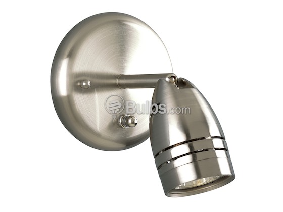 Progress Lighting P6154-09WB One-Light Wall Mount Directional Light Fixture, Brushed Nickel