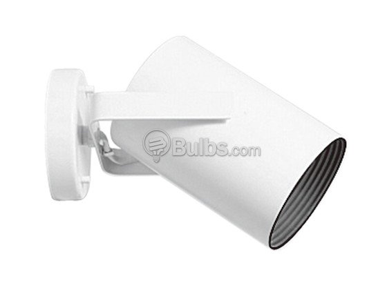 Progress Lighting P6398-30 One-Light Adjustable Wall or Ceiling Fixture With Black Baffle, White Finish