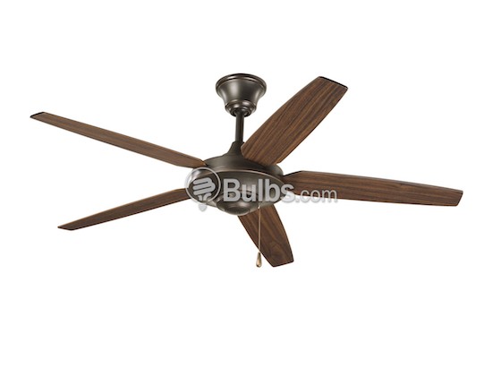 Progress Lighting P2530-20 54" Signature Plus Ceiling Fan, Brushed Nickel with Reversible Silver/Natural Cherry Blades